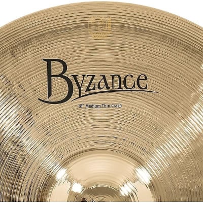 Meinl Byzance Brilliant B18MTC-B 18" Medium Thin Crash Cymbal  (w/ Video Demo) image 6