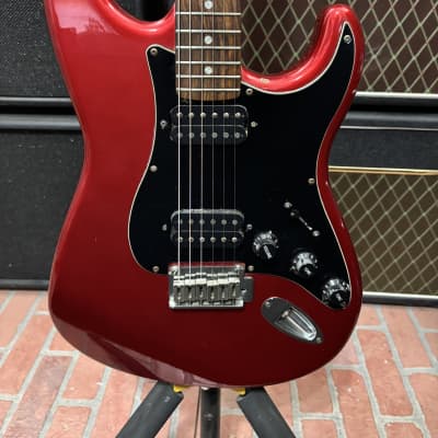 Used Squier STANDARD STRAT LH Electric Guitar Black | Reverb