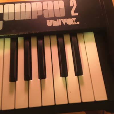 Univox Compact 2 Keyboard 1970’s Original Black image 5