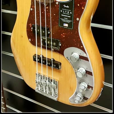 Fender American Ultra Precision Bass RW, Aged Natural image 3