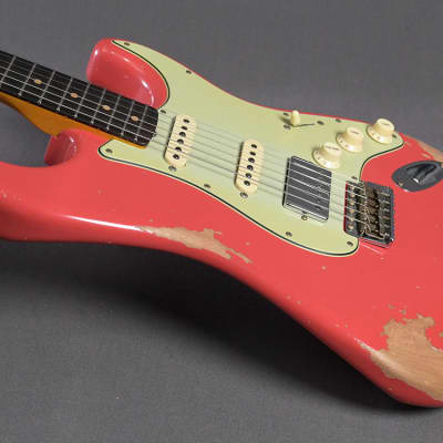 Fender Custom Shop Stratocaster 1962 HSS Heavy Relic Fiesta Red Bild 3