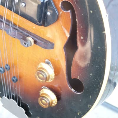 Gibson mandolin em 150 1955 sunburst image 7