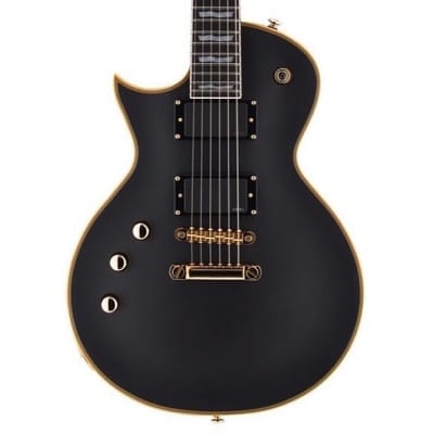 ESP LTD EC-1000 Electric Guitar, Left-Handed, Vintage Black image 1