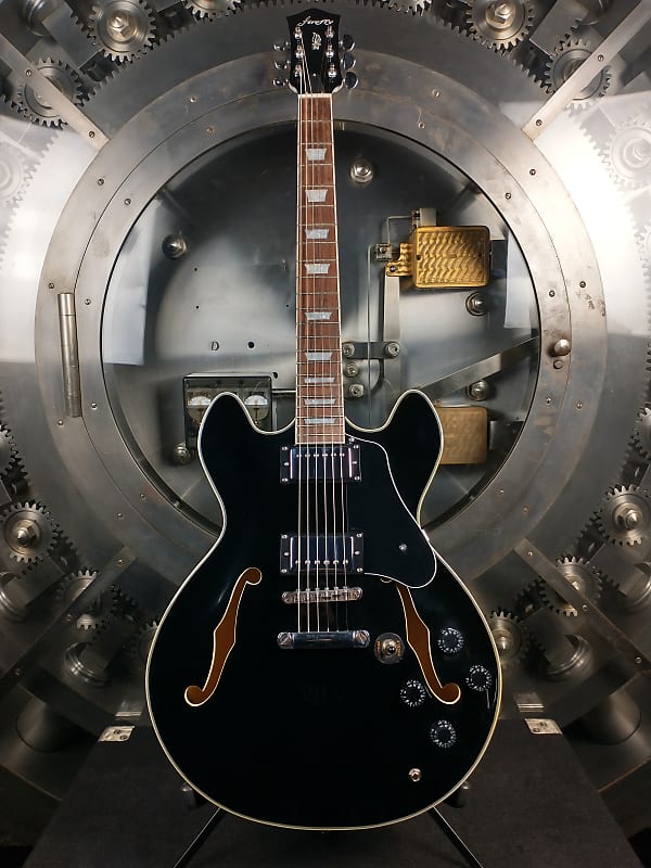 Firefly Semi Hollow Black Electric Guitar Reverb Australia