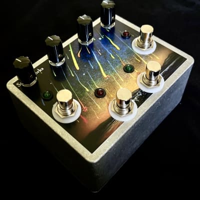 Saturnworks 4 Channel 4:1 Active Mixer Pedal for Guitar + Bass + Keyboard + More with on/off Switches - Handcrafted in California