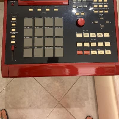 Akai MPC3000 CUSTOM GLOSSY BLACK AND RUBY RED + zip drive +SCSI Production Center image 2