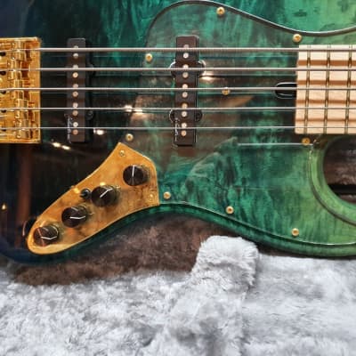 2018 Bacchus Exotic Wood Custom Woodline 517 Japan Handmade Series 5 String Bass image 6