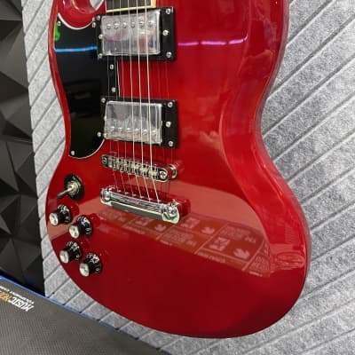 Harley Benton DC-580 CH LH Left Handed Vintage Cherry The Better Benton! Includes Our In USA Fret Dress image 2