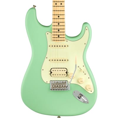 Fender American Performer Stratocaster HSS, Maple, Satin Surf Green for sale