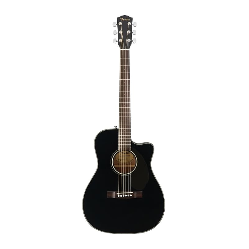 Fender CC-60SCE Concert 6-String Acoustic Guitar (Black) image 1