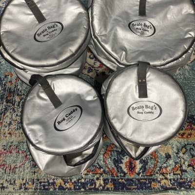Beato Bag's by Rug Caddy - 4-Piece Soft Drum Cases, 20", 14", 12", 10" - Silver image 3