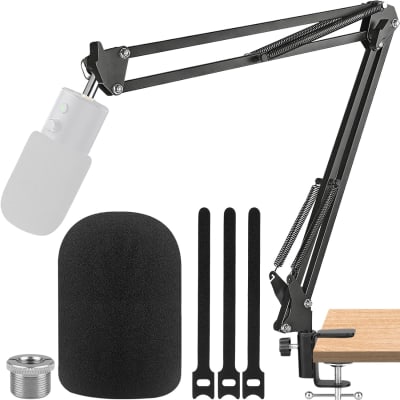 Razer Seiren X Boom Arm with Pop Filter - Mic Stand with Foam Cover  Windscreen for Razer Seiren X Streaming Microphone by YOUSHARES