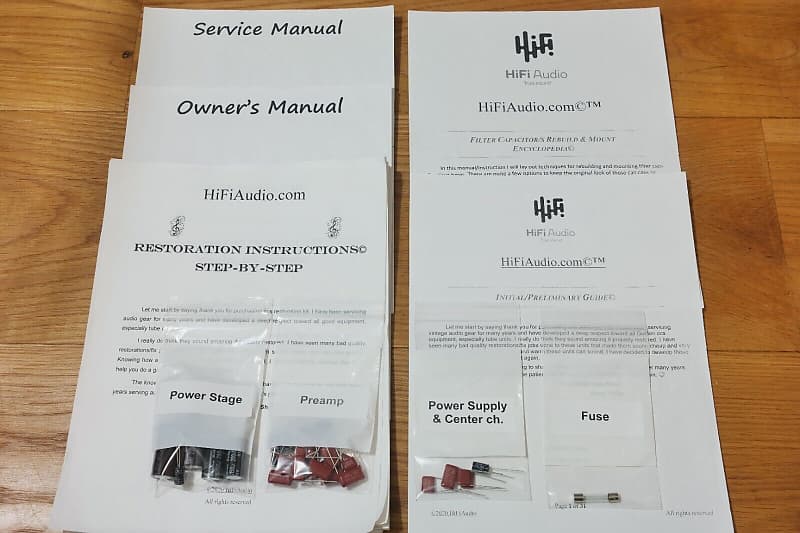 McIntosh C26 restoration kit filter capacitor repair rebuild fix  			