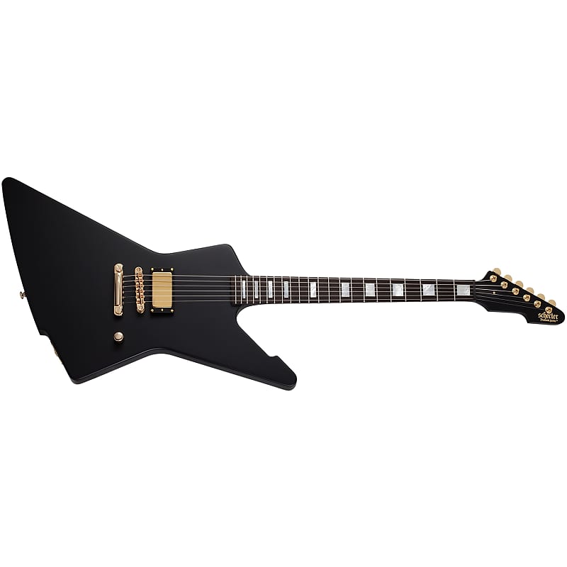 Schecter 369 Cesar Soto E-1 Guitar, Ebony Fretboard, Satin Black image 1