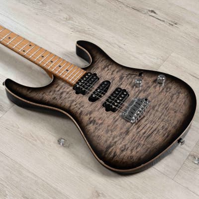 Suhr Modern Plus HSH Guitar, Roasted Maple Fingerboard, Trans Charcoal Burst image 1