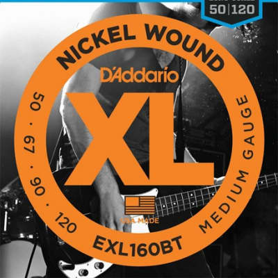 D'Addario EXL160BT Nickel Wound Bass Guitar Strings, Balanced Tension Medium, 50-120(New) image 1