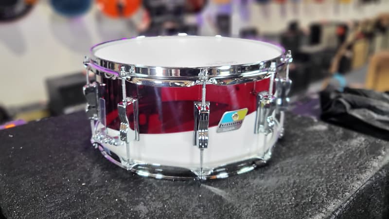 Ludwig Vistalite Snare Drum - 6.5-inch x 14-inch - Red/White / Authorized Dealer / Free Shipping! image 1