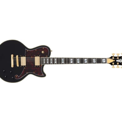 D'Angelico Deluxe Atlantic Baritone Guitar - Solid Black - B-Stock image 4