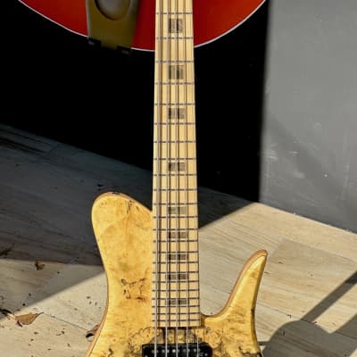 JCR Custom SC-5 5-string Bass 2021 - a killer boutique 5-string made in Spain with fabulous Spalted Maple ! image 7