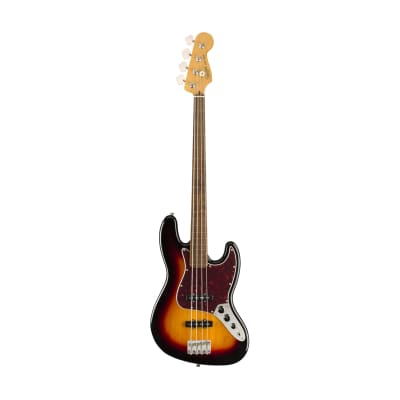 Squier Classic Vibe 60s Jazz Bass Fretless Guitar, Laurel FB