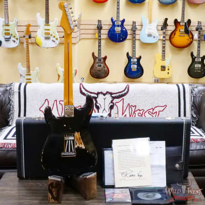 2021 Fender Custom Shop Team Built David Gilmour Signature Stratocaster Relic Black over 3 Tone Sunburst image 11