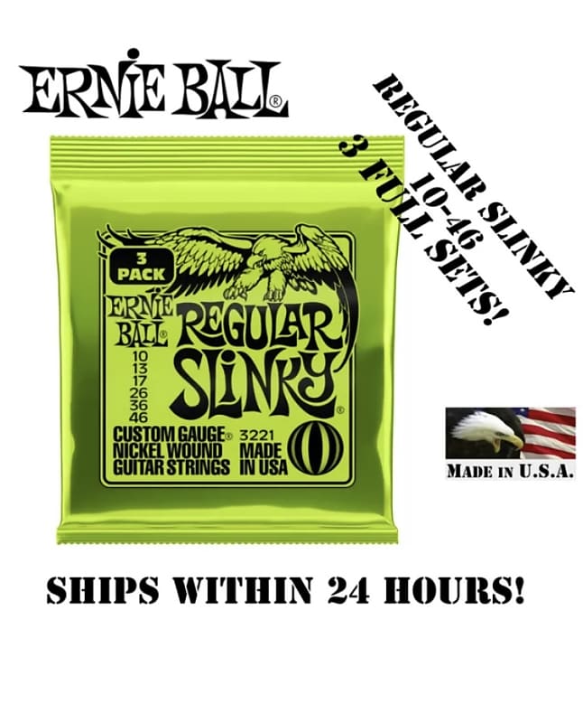 Ernie Ball Regular slinky 3 pack Reverb
