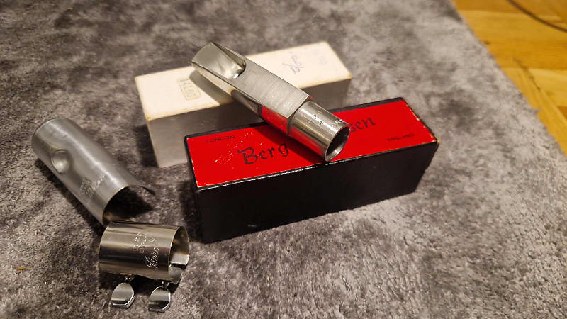 Berg Larsen 120 2 SMS alto saxophone mouthpiece vintage metal with ligature, cap and box image 1