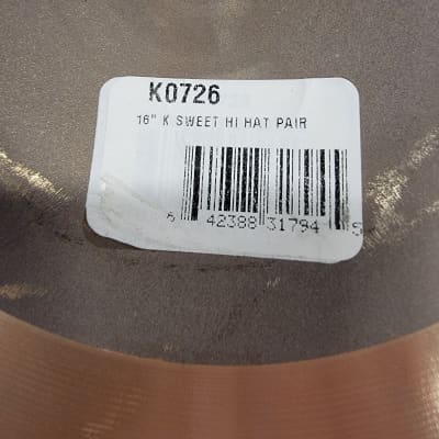Zildjian K0726 K Sweet 16" Hi Hats Pair image 15