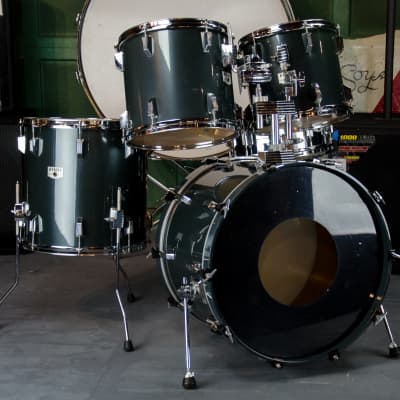 Late 80's Tama Rockstar Pro Drum Kit, Japan, Gun Metallic Grey 12