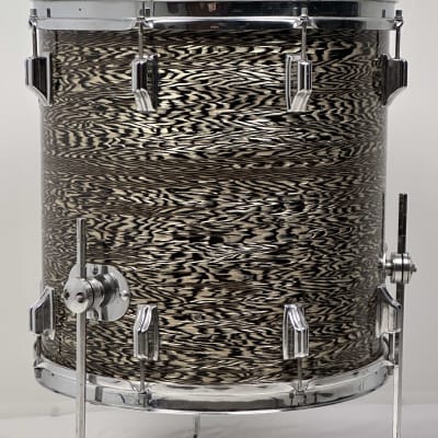 Rogers 20/12/16/5x14" 1960's Cleveland-Era Holiday Drum Set - Black Onyx image 15