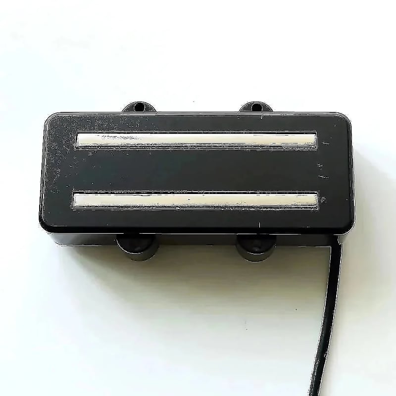 Black Dual Rail 4 String Bass Neck Pickup, Ceramic Reverb