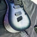 Ibanez RGDIM6FM-CLF Iron Label Double Cutaway HH Fanned-Fret with Ebony Fretboard Cerulean Blue Burs