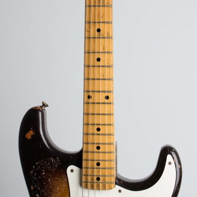 Fender  Stratocaster Non Tremolo Solid Body Electric Guitar (1956), ser. #10339, original tweed hard shell case. image 8
