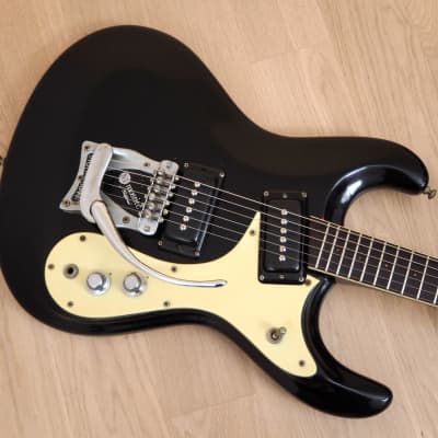 1964 Mosrite Ventures Model Vintage Electric Guitar Black, Vibramute w/ Case image 9