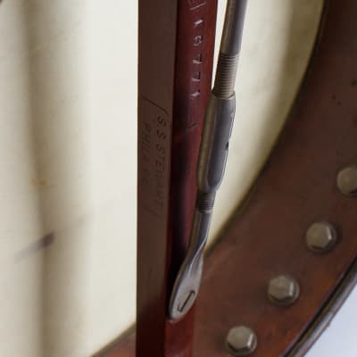 S. S. Stewart  Special Thoroughbred 5 String Banjo (1896), ser. #16771, black chipboard case. image 15