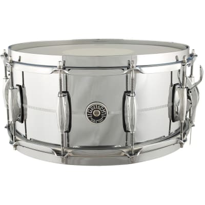 Gretsch GB4164 6.5X14 Chrome Over Brass Snare Drum image 1