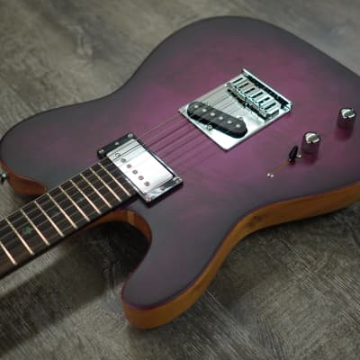 AIO TC1-H Left-Handed Electric Guitar - Boysenberry *Humbucker Neck Pickup image 8