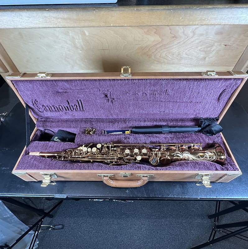Cannonball Vintage Reborn One Piece Soprano Saxophone in Dark Reverb