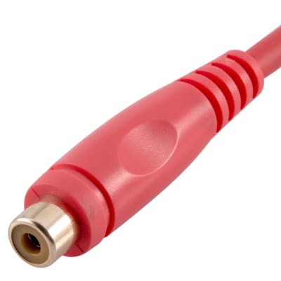 25 Foot Red RCA Male to RCA Female Audio Extension Cable AV RCA Extender Cord image 4