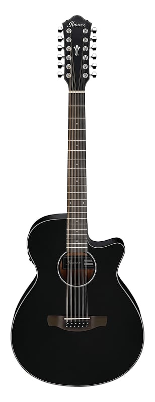 Ibanez AEG5012 12-String Acoustic/Electric Guitar Black image 1