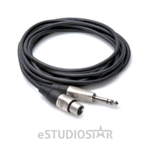 Hosa HXS-015 REAN XLR3F to 1/4" TRS Pro Balanced Interconnect Cable - 15'