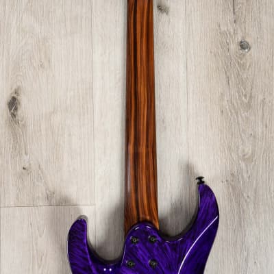 Suhr Custom Modern 7 7-String Guitar, Ebony Fretboard, Pau Ferro Neck Back, Purple Nova image 6
