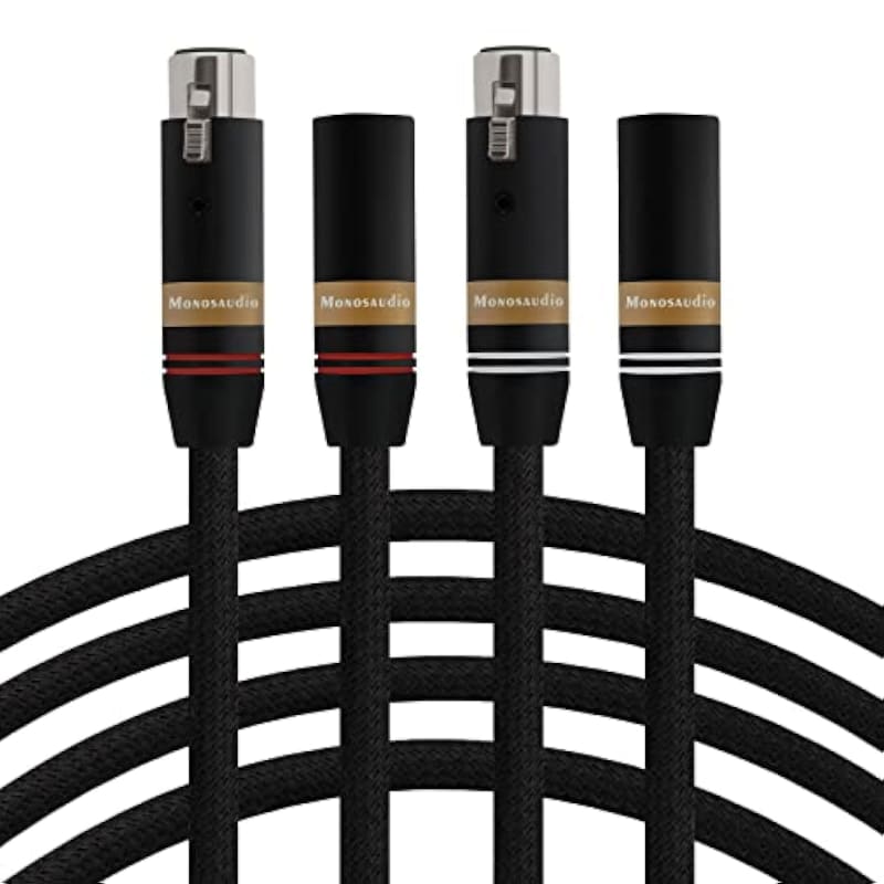 Adc203K 50'X6/12Mm 24Awg Dual Xlr Females To Dual Xlr Males Balanced Audio  Cable
