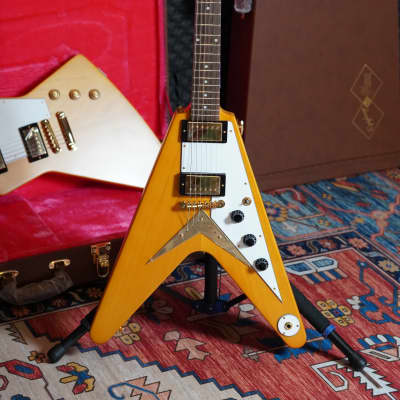 Epiphone 1958 Korina Flying V Aged Natural with Case for sale