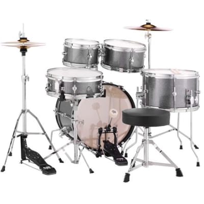 Pearl Roadshow Mini 5 Piece Complete Drum Set Grindstone Sparkle image 3