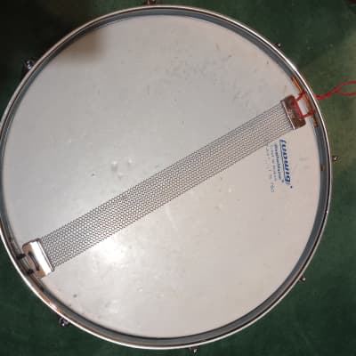 Ludwig 14"(Diameter)x10"(depth) Marching Snare Drum 1970's - Blue and Silver Sparkle image 6