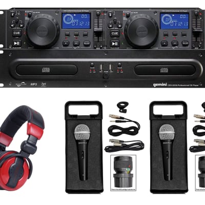 Gemini CDX-2250i DJ Dual Two Deck Rack Mount CD/MP3 Media Player+Headphones+Mics image 13