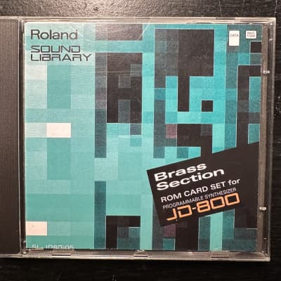 Roland SL-JD80-05 "Brass Section" ROM Card Set Expansion 1990s - Black / Green