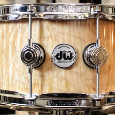 DW Collector's Natural Super Curly Maple 10ply VLT 5.6x14 Snare (video demo) image 1