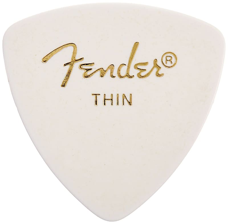 Fender 346 Classic Celluloid Guitar Picks - WHITE - THIN - 12-Pack (1 Dozen) image 1